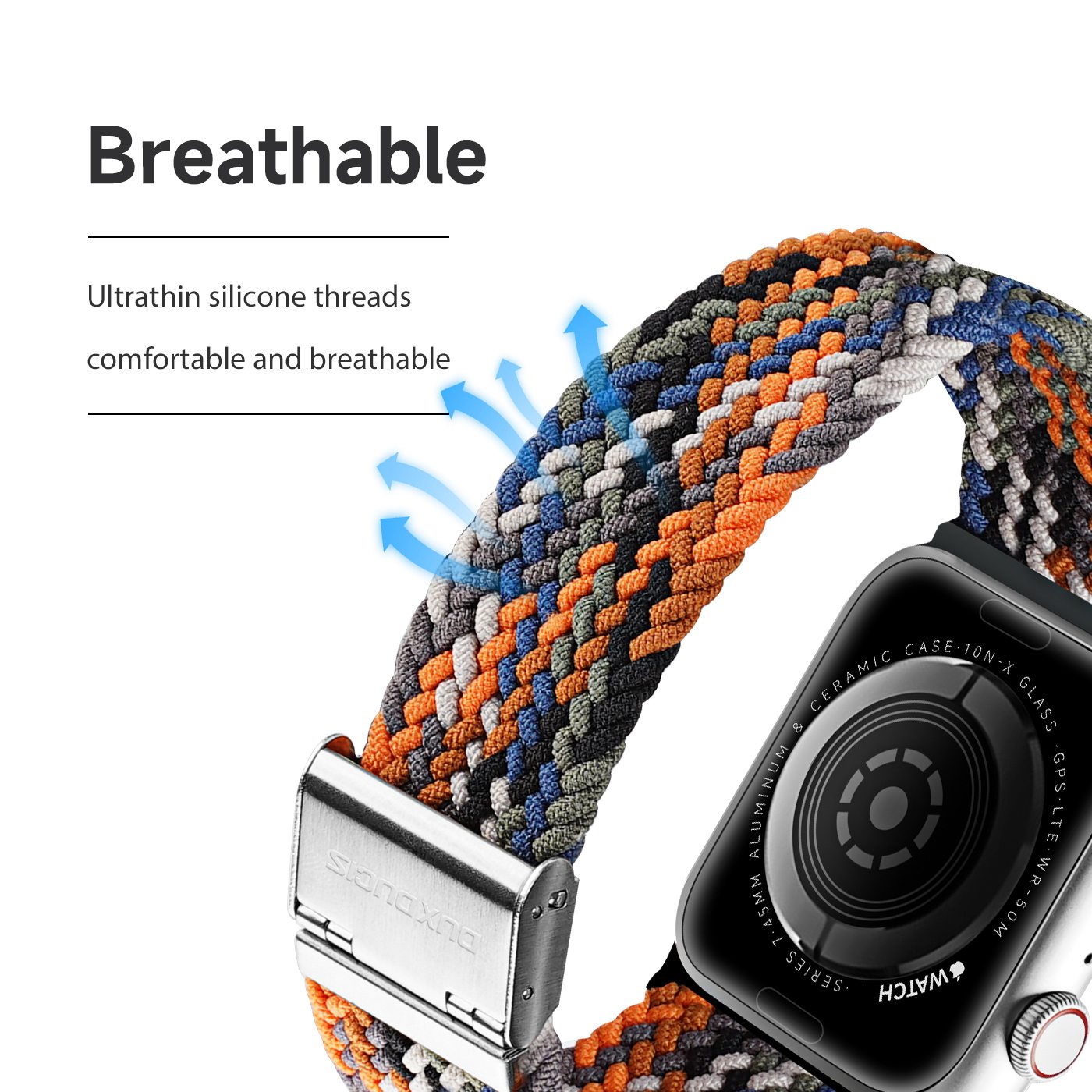 DUX DUCIS For Apple Watch Ultra 2 49mm Series 9 45mm SE (2023) 44mm Ultra 49mm 8 7 45mm 6 5 4 SE (2022) SE 44mm 3 2 1 42mm Watch Band Replacement Braided Nylon Elastic Wrist Strap DUX DUCIS For Apple Watch Ultra 2 49mm Series 9 45mm SE (2023) 44mm Ultra 49mm 8 7 45mm 6 5 4 SE (2022) SE 44mm 3 2 1 42mm Watch Band Replacement Braided Nylon Elastic Wrist Strap